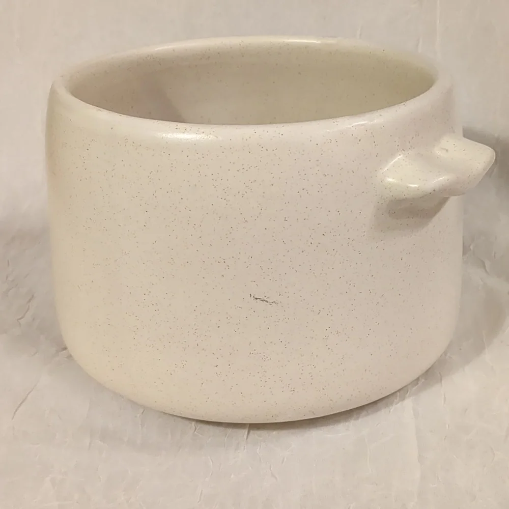 West Bend Bean Pot MCM Stoneware Ceramic With Lid Vtg Mid-Century 60s Kitsch